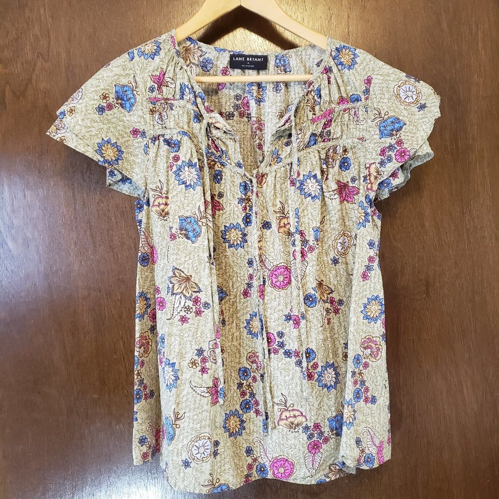 Lane Bryant tie front top